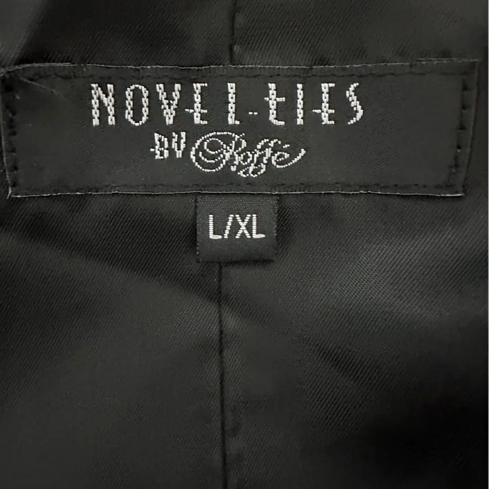 Novel-ties By Roffe Black Suit Vest Holiday Candycanes Christmas. Size L/XL